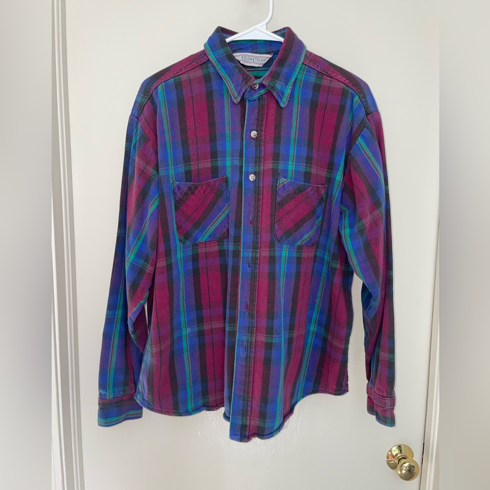 Field & Stream Plaid Shirt, Size Small, Vintage, 90s